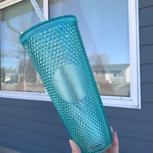 Starbucks Japan exclusive Aqua light green studded cup tumbler